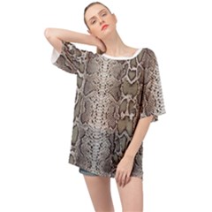 Snake Skin Oversized Chiffon Top