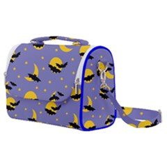 Bats With Yellow Moon Satchel Shoulder Bag by SychEva