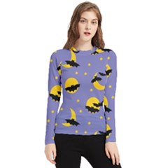 Bats With Yellow Moon Women s Long Sleeve Rash Guard by SychEva