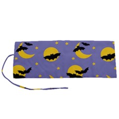 Bats With Yellow Moon Roll Up Canvas Pencil Holder (s) by SychEva