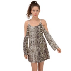 Snake Skin Kimono Sleeves Boho Dress