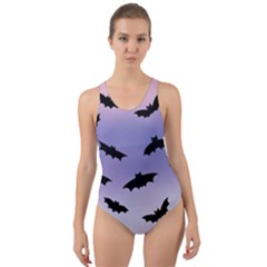 The Bats Cut-out Back One Piece Swimsuit by SychEva