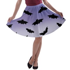 The Bats A-line Skater Skirt by SychEva