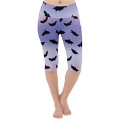 The Bats Lightweight Velour Cropped Yoga Leggings