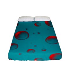 Red Drops Fitted Sheet (full/ Double Size) by SychEva