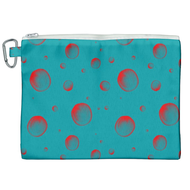 Red Drops Canvas Cosmetic Bag (XXL)