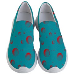 Red Drops Women s Lightweight Slip Ons by SychEva