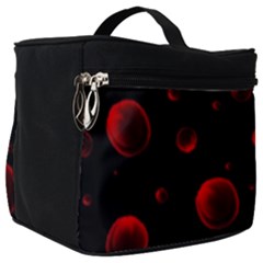 Red Drops On Black Make Up Travel Bag (big) by SychEva