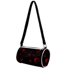 Red Drops On Black Mini Cylinder Bag