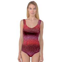Red Sequins Princess Tank Leotard  by SychEva