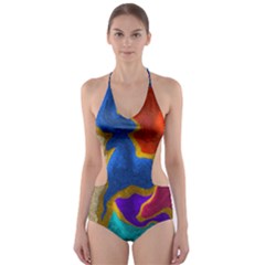 Shimmer Cut-out One Piece Swimsuit by kiernankallan