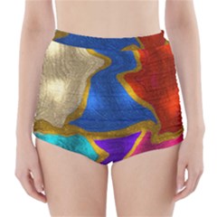 Shimmer 2 High-waisted Bikini Bottoms by kiernankallan