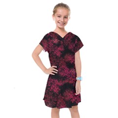 Red Abstraction Kids  Drop Waist Dress by SychEva