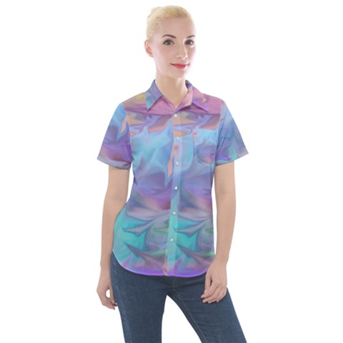 Pastels Women s Short Sleeve Pocket Shirt by kiernankallan