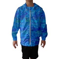 Blue Blue Ocean Kids  Hooded Windbreaker by kiernankallan