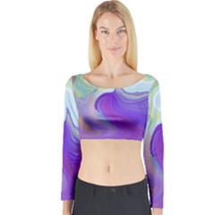 Good Vibrations Long Sleeve Crop Top by kiernankallan