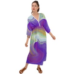 Good Vibrations Grecian Style  Maxi Dress