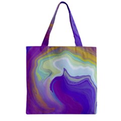 Good Vibrations Zipper Grocery Tote Bag by kiernankallan