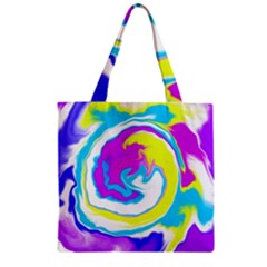 Psychedelic  Zipper Grocery Tote Bag by kiernankallan