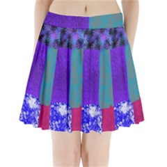 Patches Pleated Mini Skirt