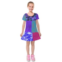 Patches Kids  Short Sleeve Velvet Dress