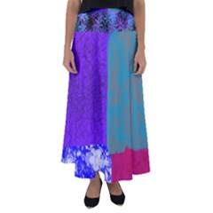 Patches Flared Maxi Skirt