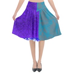 Patches Flared Midi Skirt