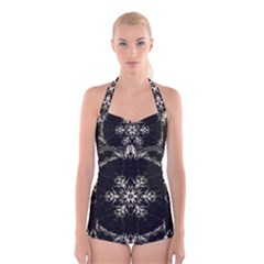 Bnw Mandala Boyleg Halter Swimsuit  by MRNStudios