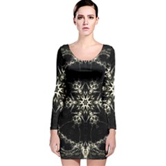 Bnw Mandala Long Sleeve Velvet Bodycon Dress by MRNStudios