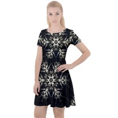 Bnw Mandala Cap Sleeve Velour Dress  by MRNStudios