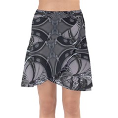 Lunar Phases Wrap Front Skirt by MRNStudios