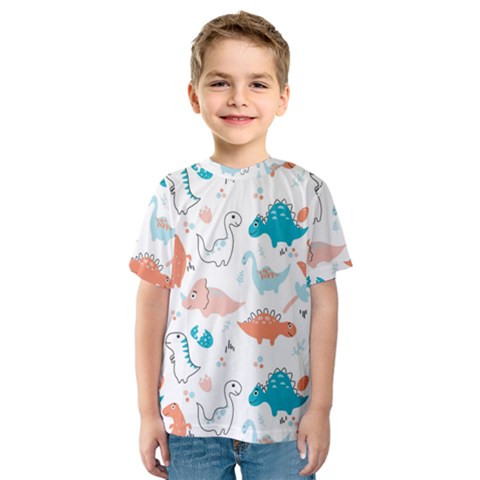 Funny Dinosaurs Kids Kids  Sport Mesh Tee by SychEva