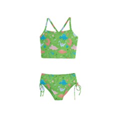 Funny Dinosaur Girls  Tankini Swimsuit by SychEva