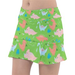 Funny Dinosaur Classic Tennis Skirt by SychEva