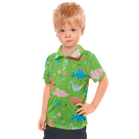 Funny Dinosaur Kids  Polo Tee by SychEva