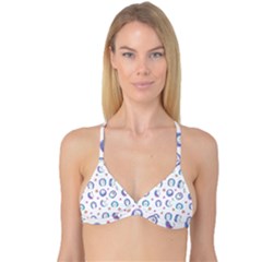 Cute And Funny Purple Hedgehogs On A White Background Reversible Tri Bikini Top