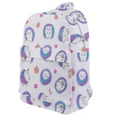 Cute And Funny Purple Hedgehogs On A White Background Classic Backpack