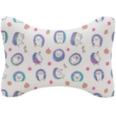 Cute And Funny Purple Hedgehogs On A White Background Seat Head Rest Cushion