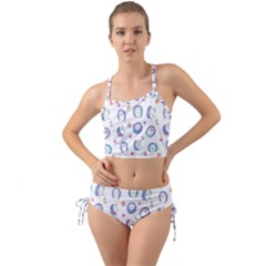 Cute And Funny Purple Hedgehogs On A White Background Mini Tank Bikini Set