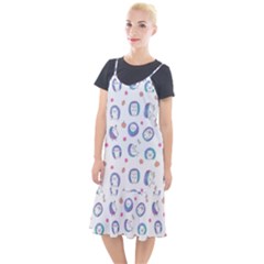 Cute And Funny Purple Hedgehogs On A White Background Camis Fishtail Dress