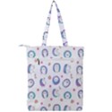 Cute And Funny Purple Hedgehogs On A White Background Double Zip Up Tote Bag View2