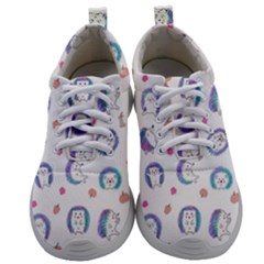 Cute And Funny Purple Hedgehogs On A White Background Mens Athletic Shoes
