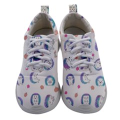 Cute And Funny Purple Hedgehogs On A White Background Athletic Shoes