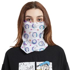 Cute And Funny Purple Hedgehogs On A White Background Face Covering Bandana (Two Sides)