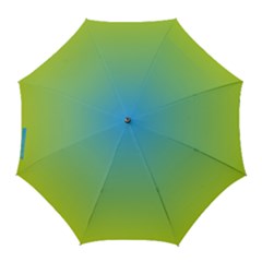 Gradient Blue Green Golf Umbrellas by ddcreations