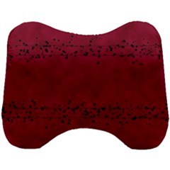 Black Splashes On Red Background Head Support Cushion by SychEva