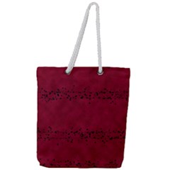 Black Splashes On Red Background Full Print Rope Handle Tote (large) by SychEva