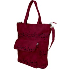 Black Splashes On Red Background Shoulder Tote Bag by SychEva