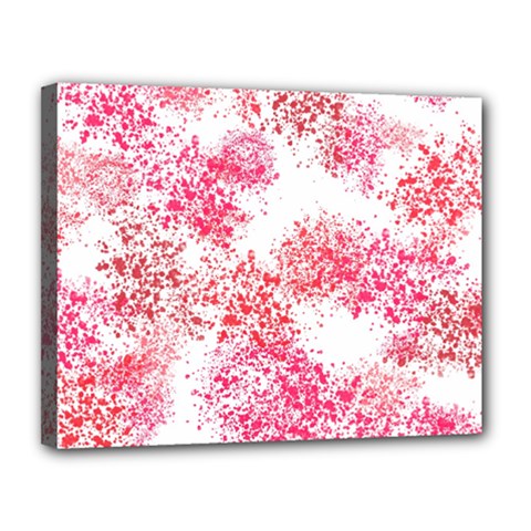 Red Splashes On A White Background Canvas 14  X 11  (stretched) by SychEva