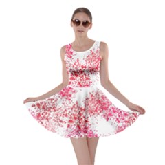 Red Splashes On A White Background Skater Dress by SychEva